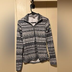 Nike Pro Dri-Fit Black and White 1/4 Zip small